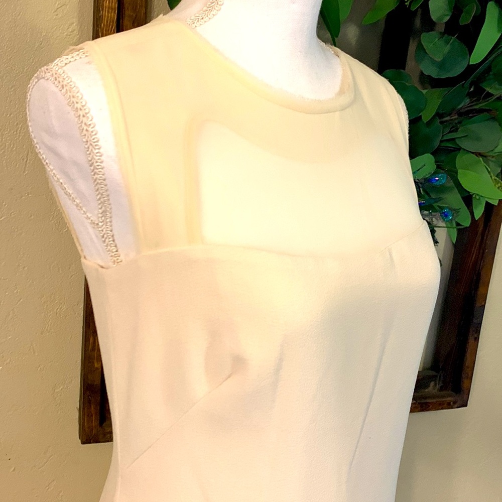 Jessica Simpson Vintage Y2K  Gorgeous Mother of Pearl Illusion Sheath Dress 6 - Picture 8 of 14